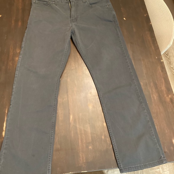 Levi's Men's Charcoal Straight Jeans - Picture 8 of 8